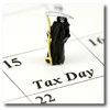 calendar page indicating Tax Day